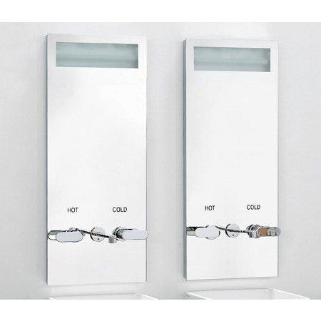 Immagine di Flaminia HOT/COLD Specchio con luce e fori rubinetteria SPHC