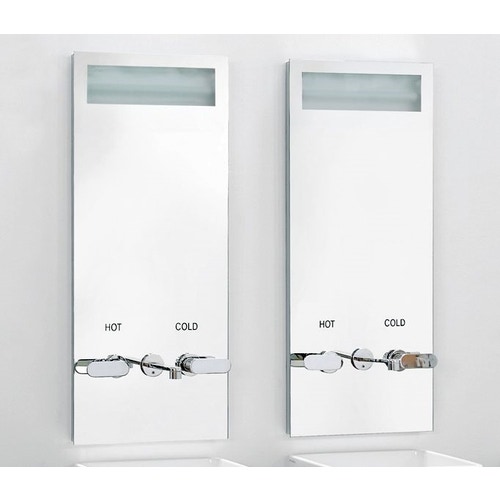 Immagine di Flaminia HOT/COLD Specchio con luce e fori rubinetteria SPHC