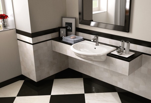 Immagine di Flaminia FIDIA 65 Lavabo monoforo semincasso 3019