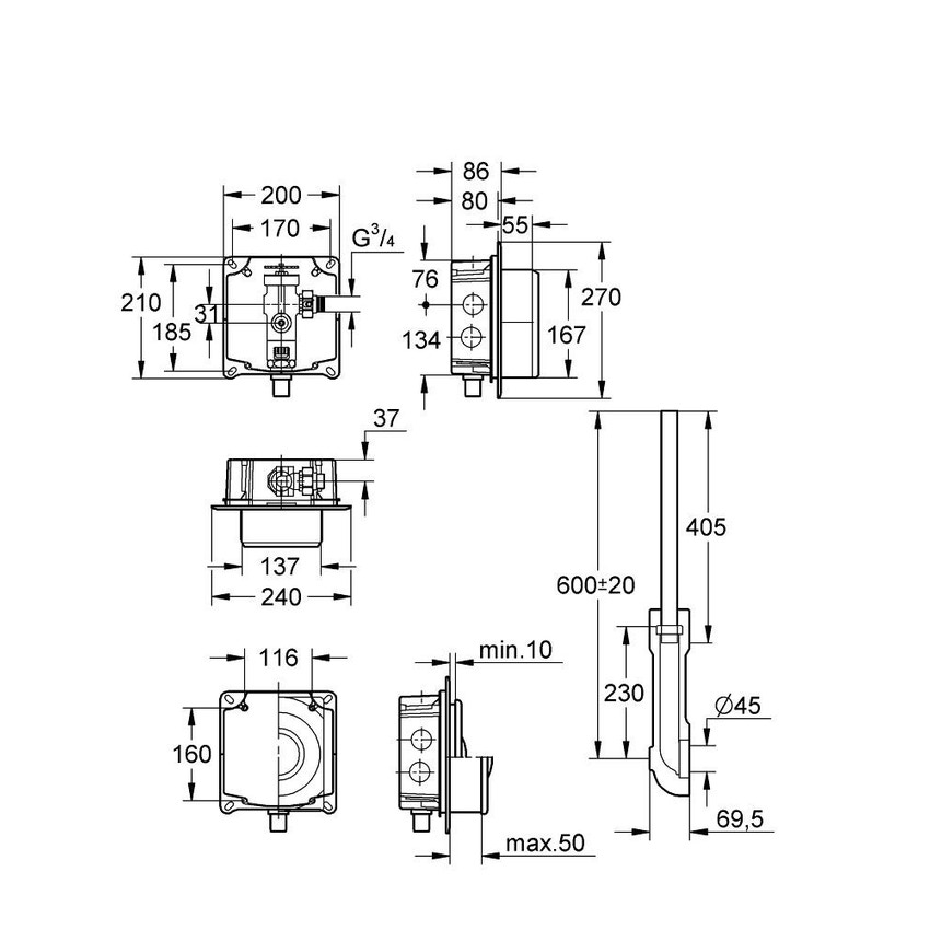 Immagine di Grohe Flussometro per WC 37153000