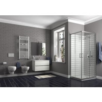 Immagine di Ponsi Bagno completo, finitura mobile effetto legno colore bianco frassinato SMILE2-B