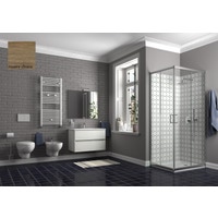 Immagine di Ponsi Bagno completo, finitura mobile effetto legno colore rovere chiaro SMILE2-N