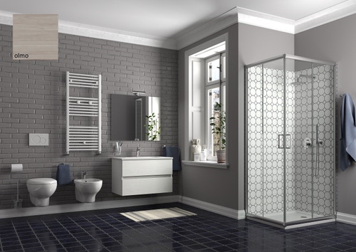 Immagine di Ponsi Bagno completo, finitura mobile effetto legno colore olmo SMILE2-O