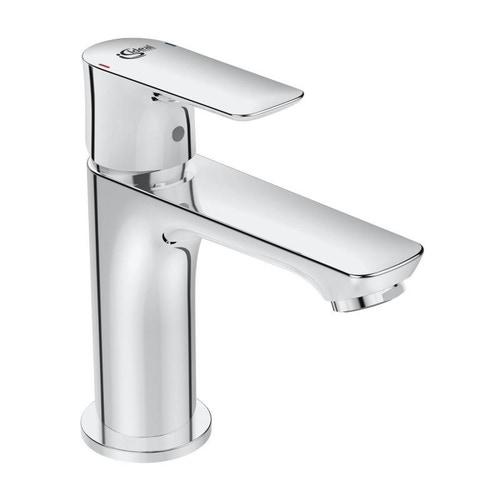 Immagine di Ideal Standard CONNECT AIR miscelatore grande monocomando lavabo, con sistema di apertura a freddo Bluestart, asta di comando e scarico piletta, cromo A7013AA