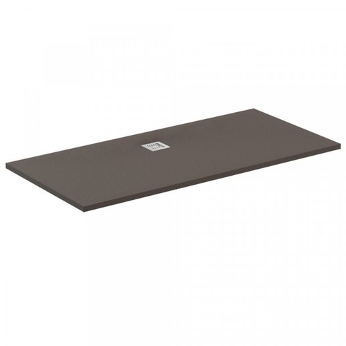 Immagine di Ideal Standard ULTRA FLAT S piatto doccia rettangolare ultrasottile Ideal Solid 200 x 100 cm, finitura opaca effetto pietra, moka K8327FU