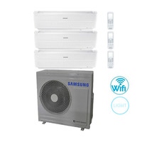 Immagine di Samsung WINDFREE LIGHT Climatizzatore trial split inverter WiFi Bianco | unità esterna 6.8 kW unità interne 9000+12000+12000 BTU AJ068MCJ3EH/EU+AR09NXWXCWKNEU+2xAR12NXWXCWKNEU