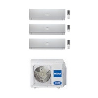 Immagine di Haier NEBULA GREEN Climatizzatore trial split inverter, bianco | unità esterna 6.8 kW unità interne 7000+7000+18000 BTU 3U68S2SG1FA+2xAS20S2SN2FA+AS50S2SN2FA