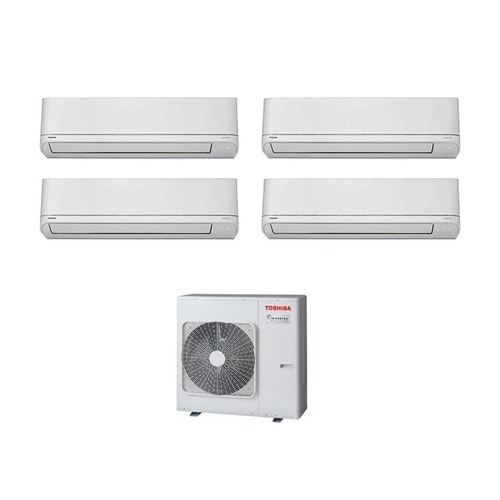 Immagine di Toshiba SHORAI R410A Climatizzatore quadri split inverter | unità esterna 8 kW unità interne 7000+7000+12000+12000 BTU        RAS-4M27S3AV-E+2xRAS-M07PKVSG-E+2xRAS-B13PKVSG-E