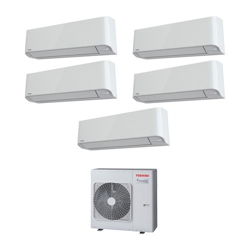 Immagine di Toshiba MIRAI R410A Climatizzatore penta split inverter | unità esterna 10 kW unità interne 7000+7000+7000+9000+12000 BTU RAS-5M34S3AV-E+3xRAS-B07BKVG-E+RAS-B10BKVG-E+12