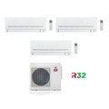 Immagine di Mitsubishi MSZ-AP R32 Climatizzatore trial split inverter | unità esterna 5.4 kW unità interne 7000+9000+9000 BTU MXZ-3F54VF-MSZ-AP20VF-2xMSZ-AP25VG