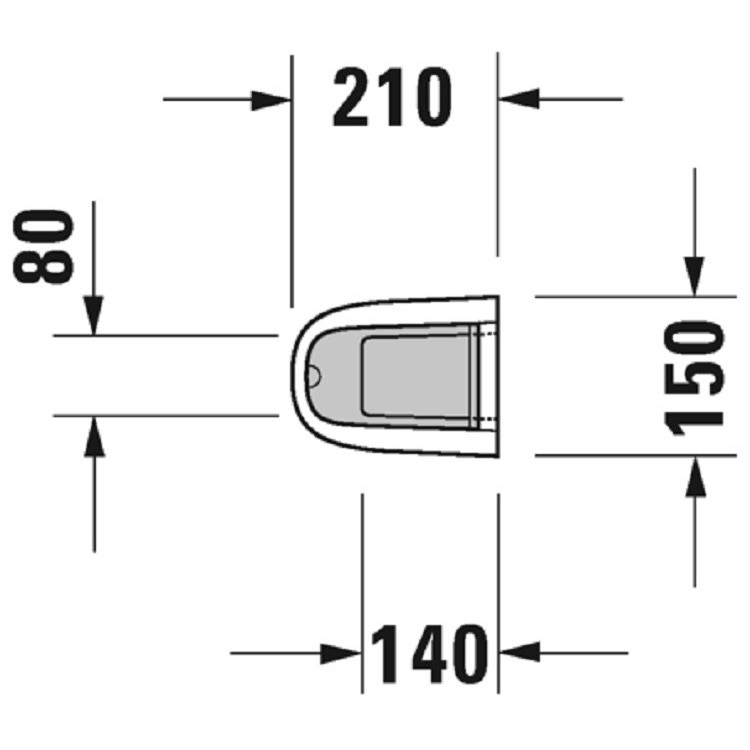 Immagine di Duravit STARCK 3 colonna per lavabo, colore bianco 0865160000
