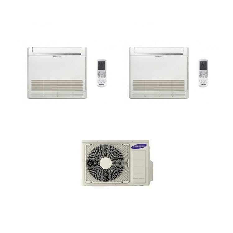 Immagine di Samsung Climatizzatore a console dualsplit | unità esterna 5 kW unità interne 9000+12000 BTU AJ050MCJ2EH/EU+MH026FJEA+MH035FJEA