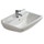 Duravit Starck 3 lavabo tre fori con troppopieno, con bordo per rubinetteria, lato inferiore smaltato, 55 cm, bianco 0300550030