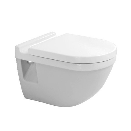 Immagine di Duravit STARCK 3 set vaso sospeso e sedile con coperchio, colore bianco 42000900A1