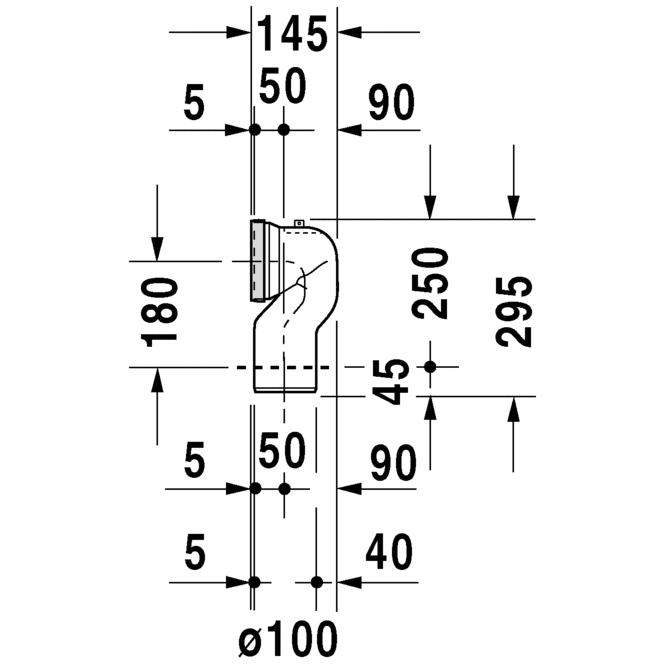 Immagine di Duravit Curva di scarico verticale 0014620000