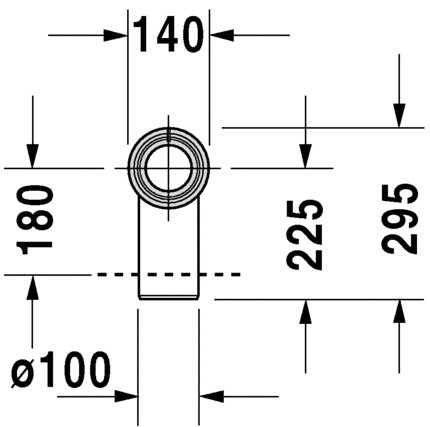 Immagine di Duravit Curva di scarico verticale 0014620000