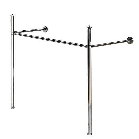 Immagine di Duravit VERO sostegno metallico 92.5 cm, regolabile in altezza, finitura cromo 0030671000