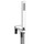 Gessi RETTANGOLO SHOWER set doccia con presa acqua, doccetta anticalcare e flessibile 150 cm, finitura black metal brushed PVD 20123#707