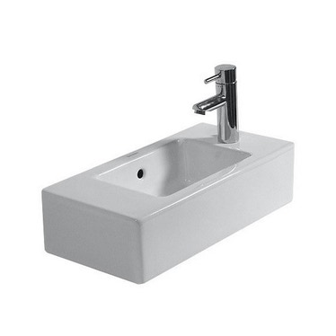 Duravit VERO lavamani consolle 50 cm, con foro rubinetteria a destra, con troppopieno, colore bianco 0703500008