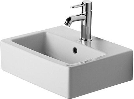 Immagine di Duravit VERO lavamani consolle 45 cm, monoforo, con troppopieno, colore bianco 0704450000