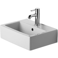 Immagine di Duravit VERO lavamani rettificato 45 cm, monoforo, con troppopieno, colore bianco 0704450027