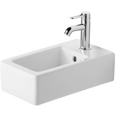 Immagine di Duravit VERO lavamani 25 cm, monoforo, con troppopieno, colore bianco 0702250000