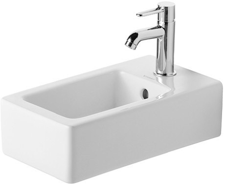 Immagine di Duravit VERO lavamani 25 cm, monoforo, con troppopieno, colore bianco 0702250000