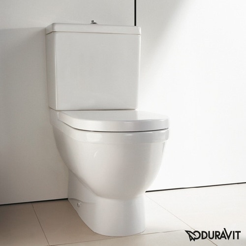 Immagine di Duravit STARCK 3 set vaso sospeso a cacciata e sedile con coperchio, colore bianco 42250900A1