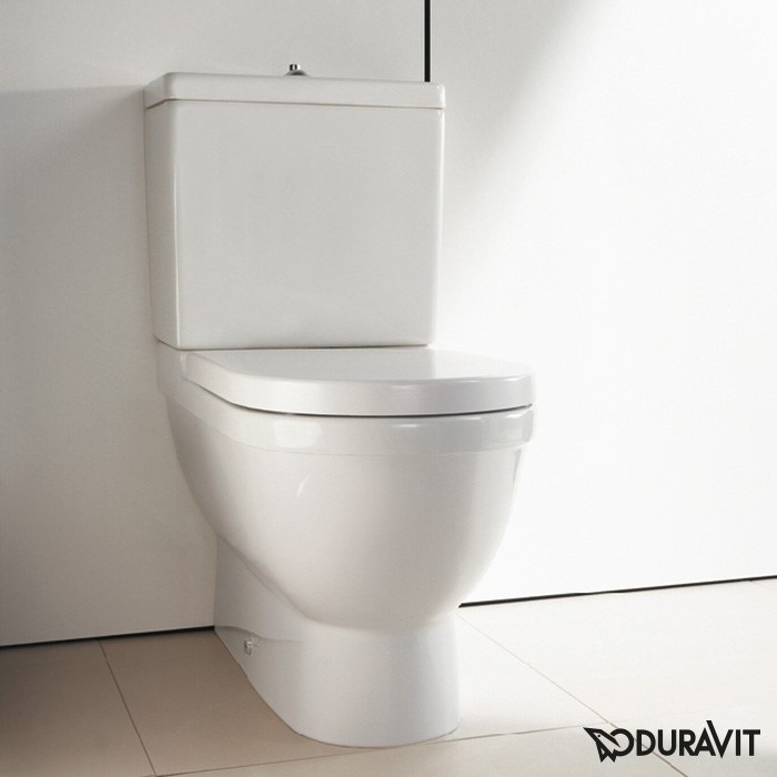 Immagine di Duravit STARCK 3 set vaso sospeso e sedile con coperchio, colore bianco 42000900A1