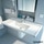Duravit Starck 3 lavabo consolle 3 fori senza troppopieno, con bordo per rubinetteria, 105 cm, bianco 0304100044