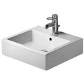 Immagine di Duravit Vero lavabo rettificato 50 cm senza troppopieno senza foro, con WonderGliss, con bordo per rubinetteria, bianco 04545000791