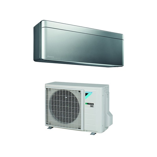 Immagine di Daikin Stylish R32 Climatizzatore monosplit inverter, silver | unità esterna 3.5 kW unità interna 12000 BTU SB.FTXA35AS/RXAA