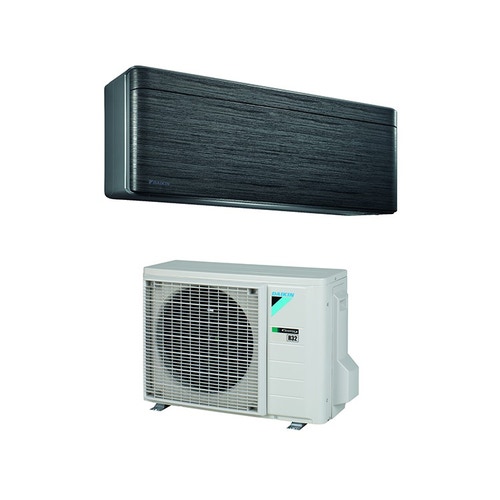Immagine di Daikin Stylish R32 Climatizzatore monosplit inverter, blackwood | unità esterna 3.5 kW unità interna 12000 BTU SB.FTXA35AT/RXAA