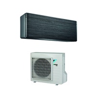 Immagine di Daikin Stylish R32 Climatizzatore monosplit inverter, blackwood | unità esterna 5 kW unità interna 18000 BTU SB.FTXA50AT/RXAA
