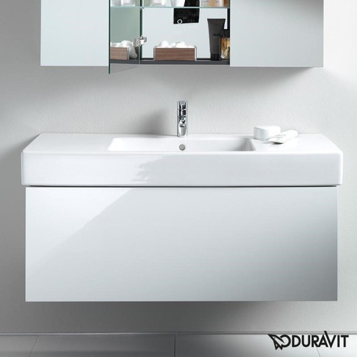 Immagine di Duravit VERO lavabo consolle 125 cm, monoforo, con troppopieno, colore bianco 0329120000