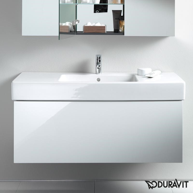 Immagine di Duravit VERO lavabo consolle 125 cm, monoforo, con troppopieno, colore bianco 0329120000