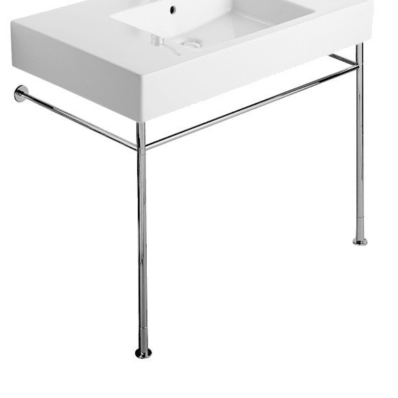 Immagine di Duravit VERO sostegno metallico 120 cm, regolabile in altezza, finitura cromo 0030731000