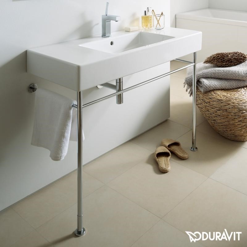 Immagine di Duravit VERO sostegno metallico 120 cm, regolabile in altezza, finitura cromo 0030731000