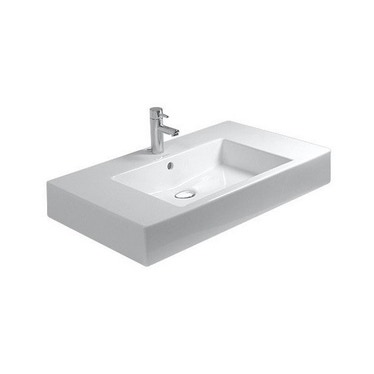 Duravit VERO lavabo consolle 85 cm, monoforo, con troppopieno, colore bianco 0329850000