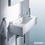 Immagine di Duravit VERO lavamani consolle 50 cm, con foro rubinetteria a destra, con troppopieno, WonderGliss, colore bianco 07035000081