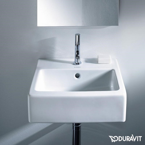 Immagine di Duravit VERO lavamani consolle 45 cm, monoforo, con troppopieno, colore bianco 0704450000