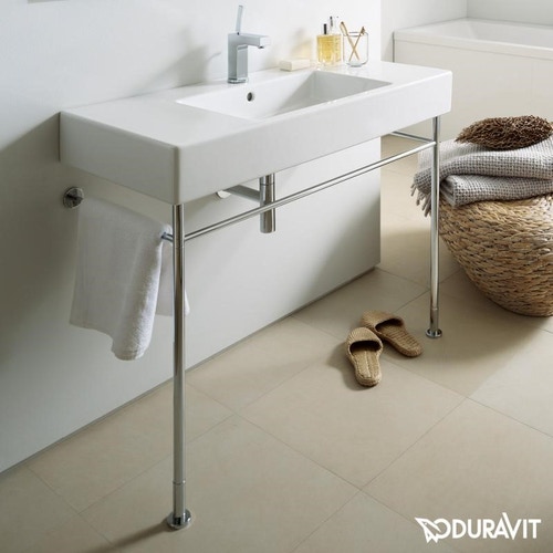 Immagine di Duravit VERO sostegno metallico 112.5 cm, regolabile in altezza, finitura cromo 0030741000