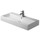 Duravit Vero lavabo consolle 100 cm con troppopieno tre fori, con WonderGliss, con bordo per rubinetteria, lato inferiore smaltato, bianco 04541000301