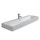 Duravit Vero lavabo rettificato 120 cm con troppopieno senza foro, con WonderGliss, con bordo per rubinetteria, bianco 04541200281