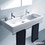 Immagine di Duravit VERO lavabo rettificato 100 cm, con due fori per due rubinetterie monocomando, con troppopieno, WonderGliss, colore bianco 04541000261