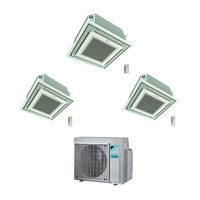 Immagine di Daikin FFA-A R32 Climatizzatore trial split inverter, griglia e comando ad infrarossi inclusi | unità esterna 6.8 kW unità interne 9000+9000+9000 BTU 3MXM68N+3xSB.FFA25A-IGS