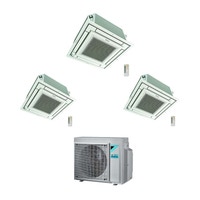 Immagine di Daikin FFA-A R32 Climatizzatore trial split inverter, griglia e comando ad infrarossi inclusi | unità esterna 6.8 kW unità interne 9000+9000+9000 BTU 3MXM68N+3xSB.FFA25A-IGW