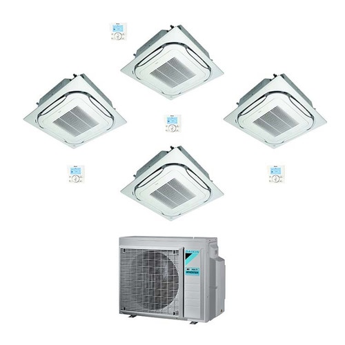 Immagine di Daikin FCAG-A R32 Climatizzatore quadri split inverter, griglia autopulente e comando a filo inclusi | unità esterna 8 kW unità interne 12000+12000+12000+12000 BTU 4MXM80N+4xSB.FCAG35A-FA