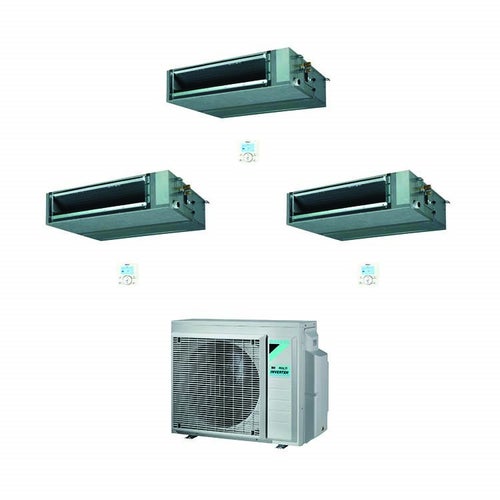 Immagine di Daikin FBA-A R32 Climatizzatore trial split inverter, comando a filo incluso | unità esterna 80 kW unità interne 12000+18000+21000 BTU 4MXM80N+SB.FBA35A-F+SB.FBA50A-F+SB.FBA60A-F