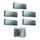 Daikin Stylish R32 Climatizzatore penta split inverter, silver | unità esterna 7.8 kW unità interne 9000+9000+9000+12000+12000 BTU 5MXM90N+3xFTXA25AS+2xFTXA35AS
